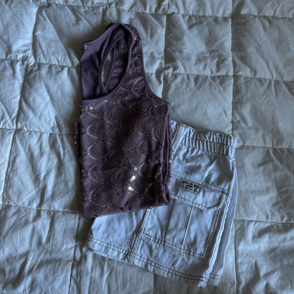 Charlotte Russe Lavender Sequin Tank